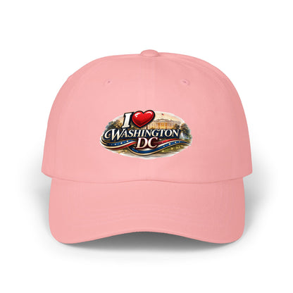 Washington DC Dad Cap – "I  Washington DC" Embroidered Travel Baseball Hat