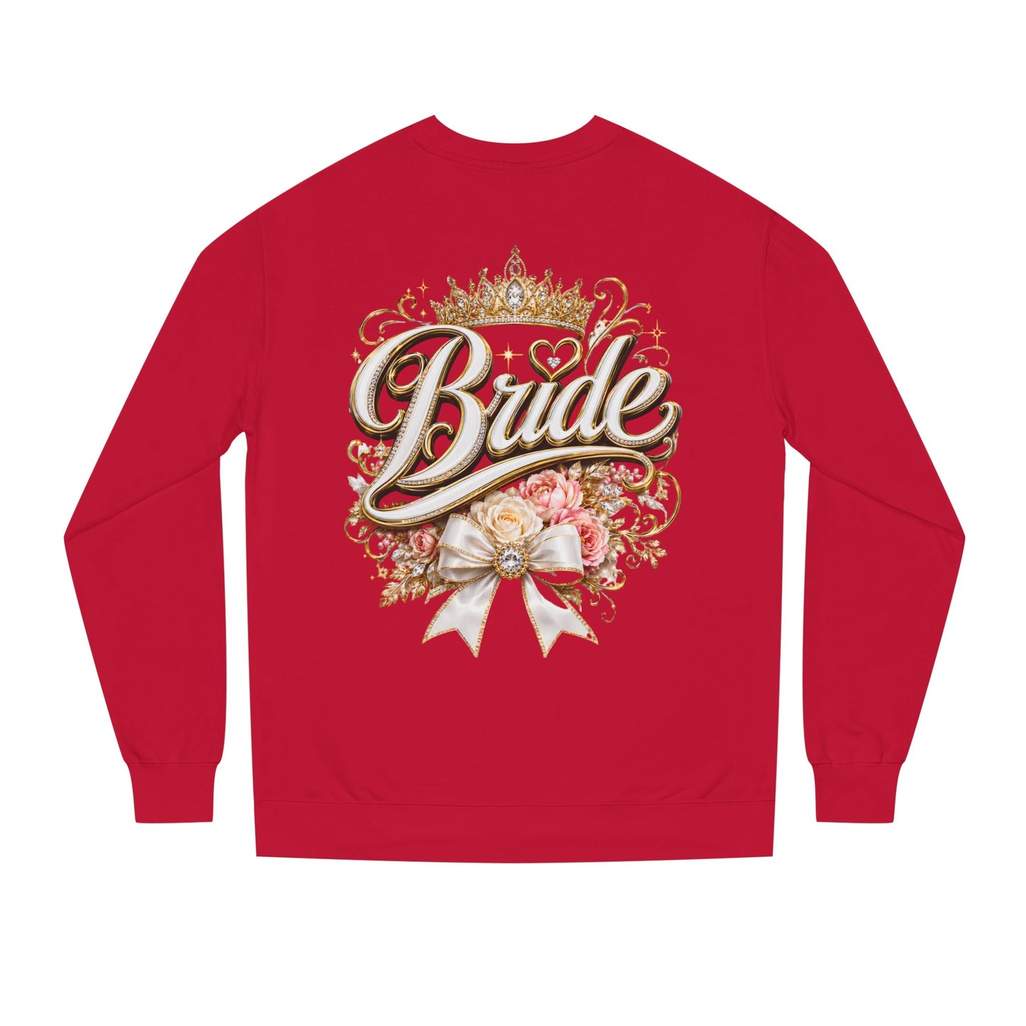 Bride Sweatshirt — Floral Crown Bridal Crewneck for Bachelorette & Wedding