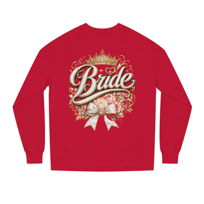 Bride Sweatshirt — Floral Crown Bridal Crewneck for Bachelorette & Wedding