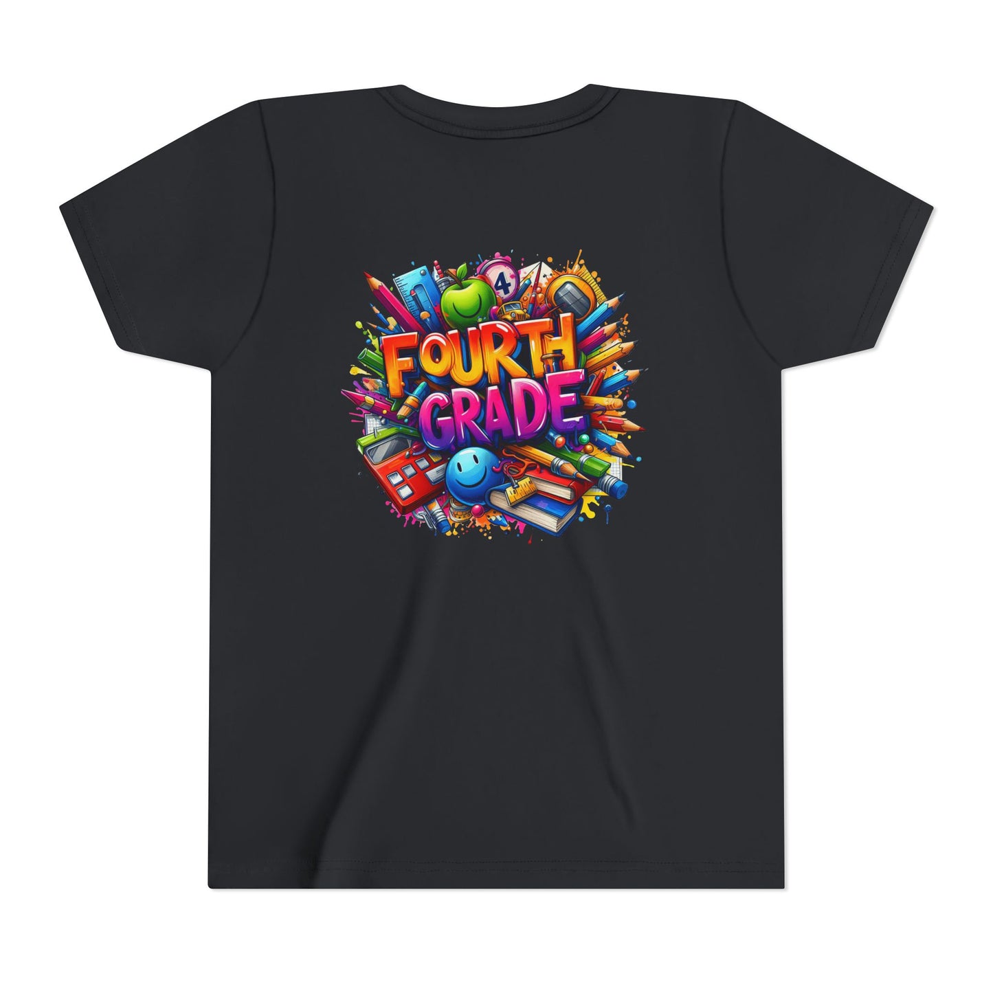 Fourth Grade Youth T‑Shirt – Colorful School Supplies Back to School Tee