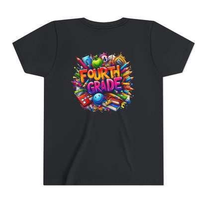 Fourth Grade Youth T‑Shirt – Colorful School Supplies Back to School Tee