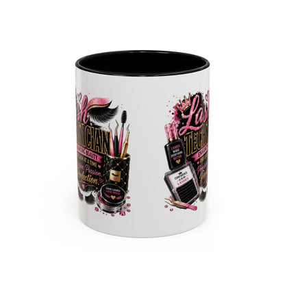 Lash Technician Coffee Mug – 'Enhancing Beauty One Lash at a Time' Accent Mug