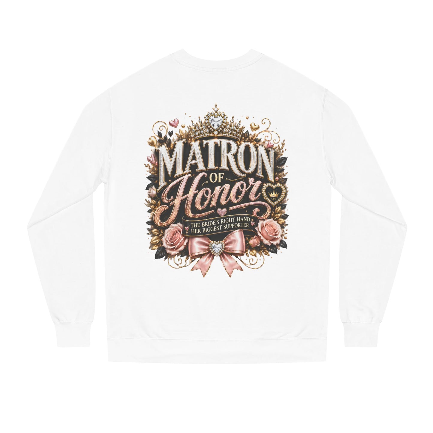 Matron of Honor Sweatshirt — Elegant Bridal Party Crewneck
