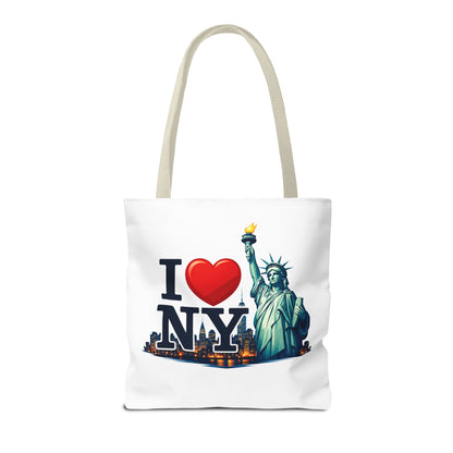 I  NY Statue of Liberty Tote Bag — New York City Souvenir Canvas Tote