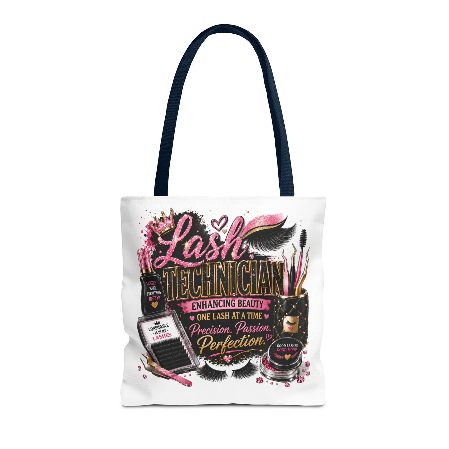Lash Technician Tote Bag — Glam Beauty Artist Gift, ‘Lash Technician: Enhancing Beauty’ Design