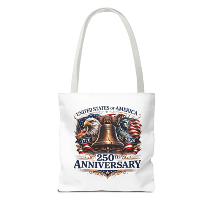 Anniversary Tote Bag — "United States of America 250th Anniversary" Liberty Bell Design