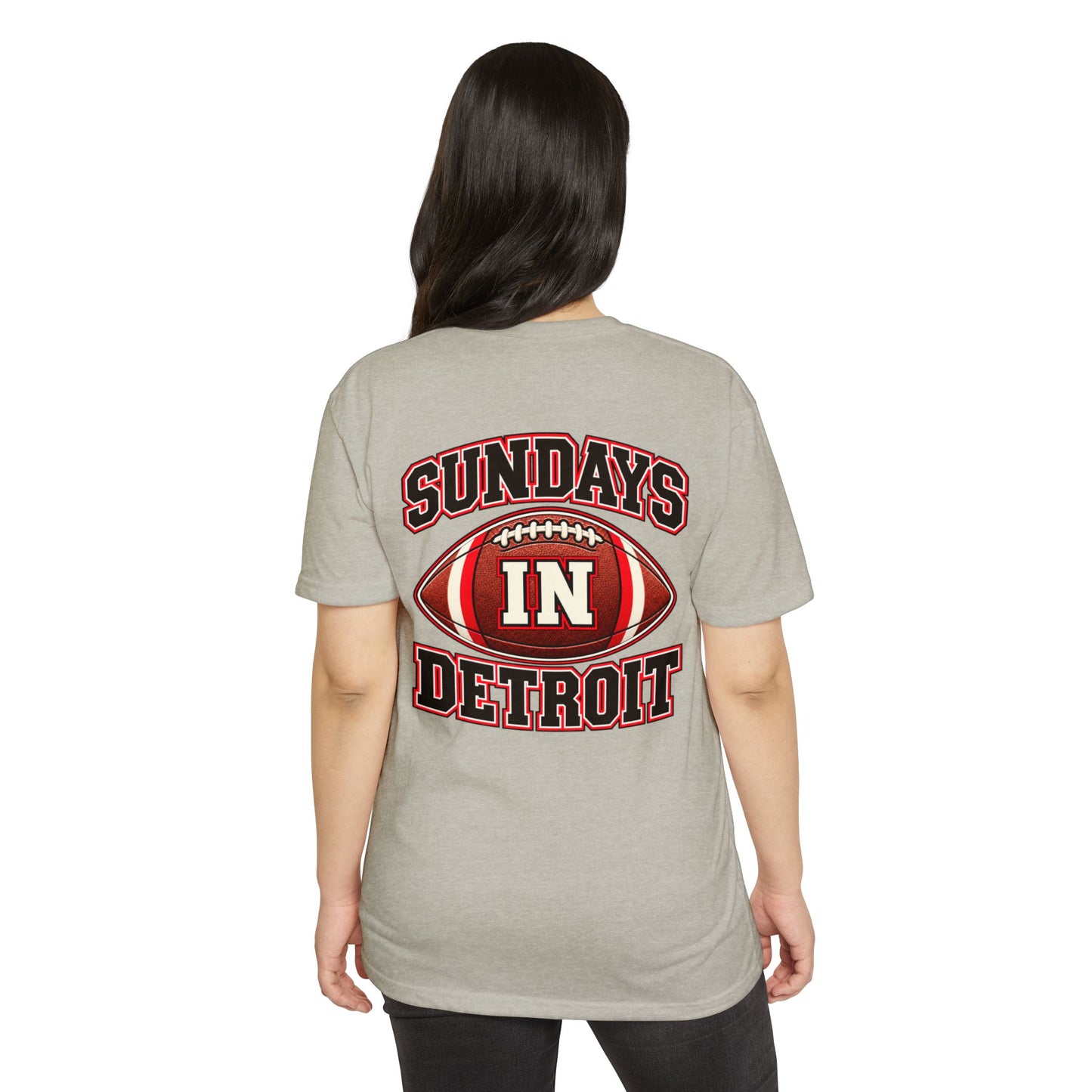 Sundays in Detroit Football T-Shirt