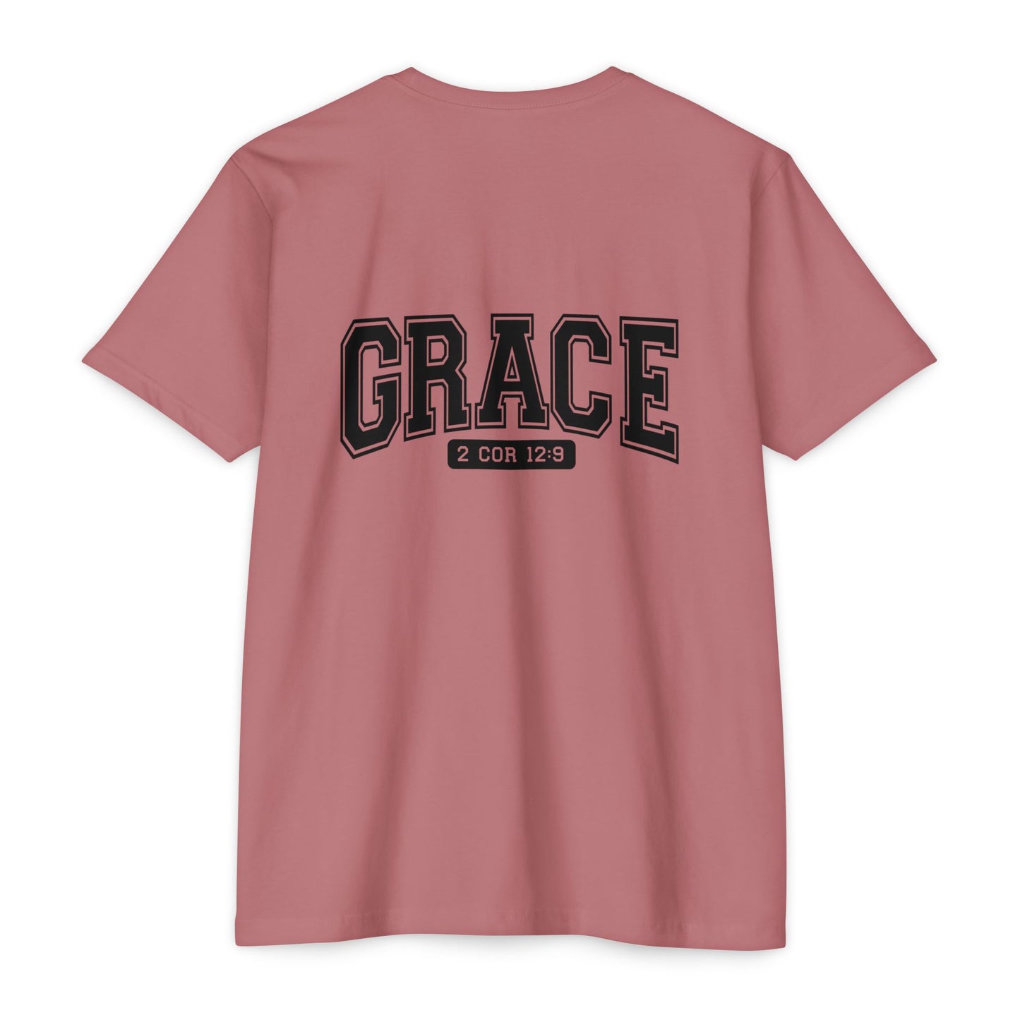 Grace T-Shirt — Faith Graphic Tee ("GRACE" with 2 Cor 12:9)
