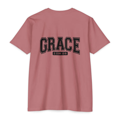 Grace T-Shirt — Faith Graphic Tee ("GRACE" with 2 Cor 12:9)