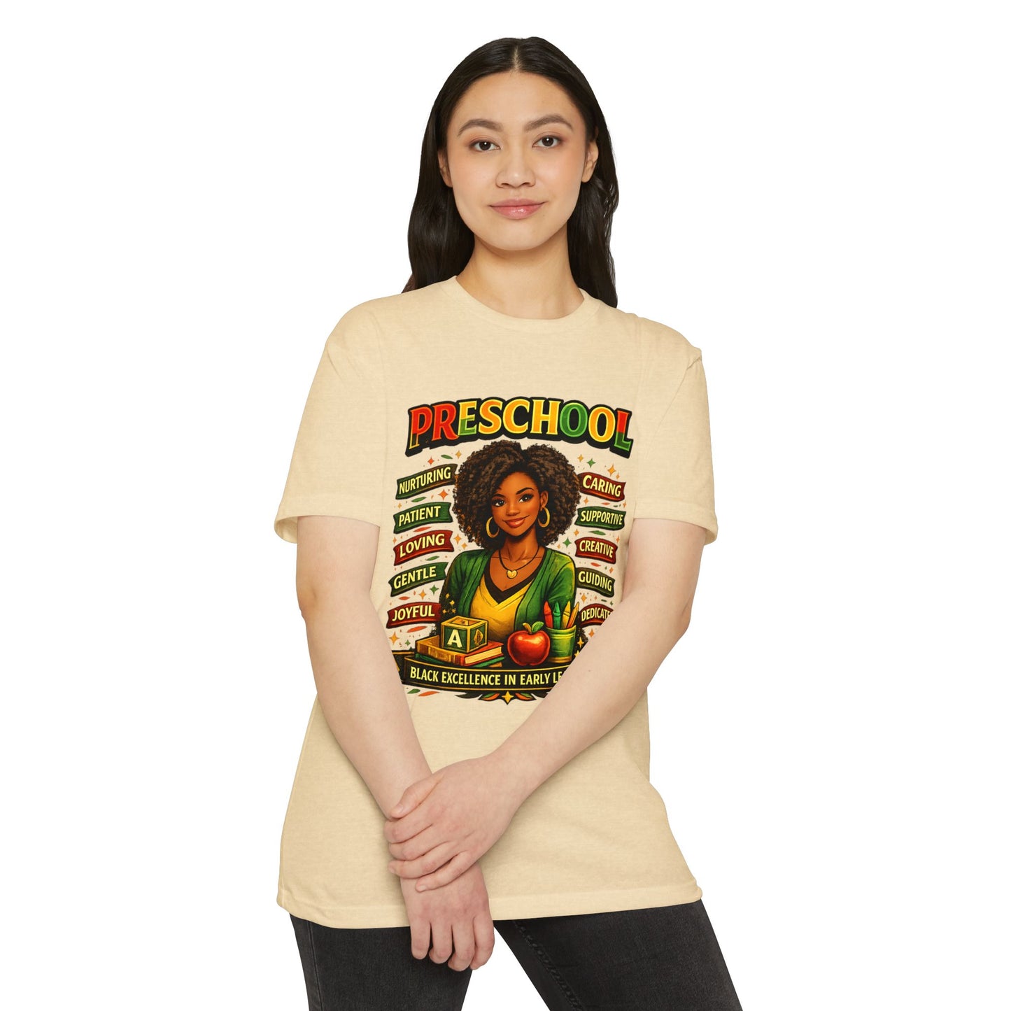 Preschool Teacher T-Shirt – "Black Excellence in Early Learning" Graphic Tee