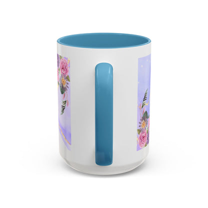 Mother Nutrition Facts Coffee Mug — Floral “Amazing Mom” 11/15oz Accent Mug