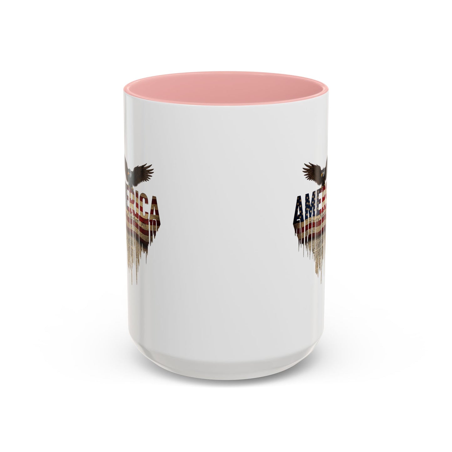America Eagle Flag Accent Coffee Mug – Patriotic 11/15oz Ceramic