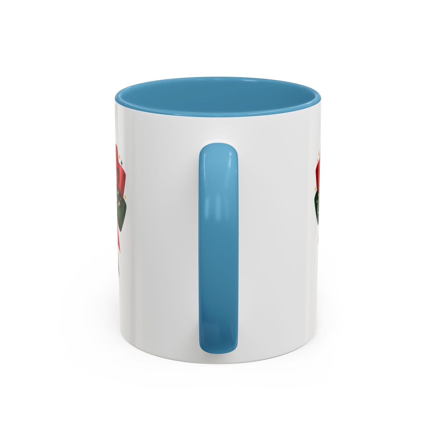 Juneteenth Ribbon Coffee Mug — Black/Red/Green Celebration Accent Mug