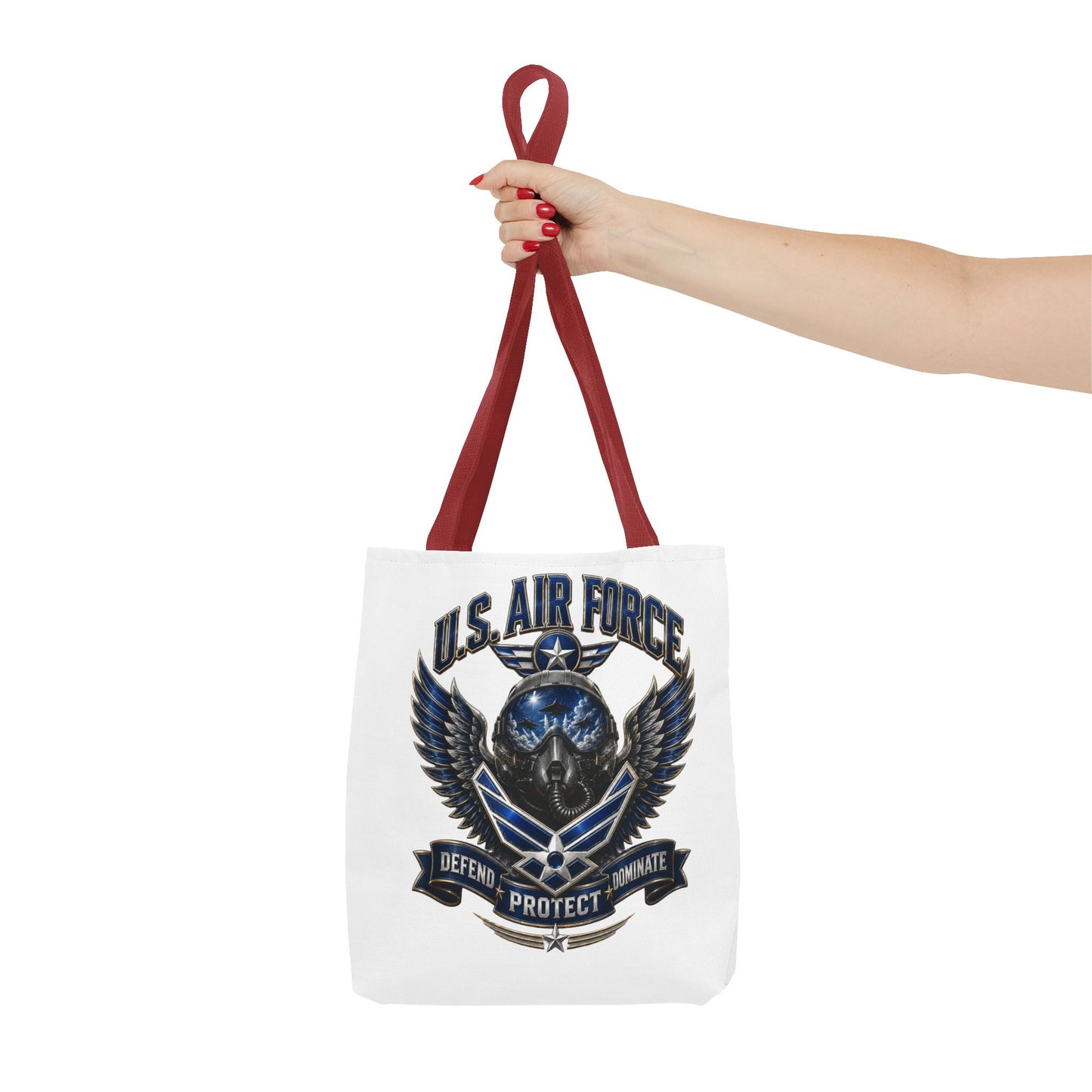 U.S. Air Force Emblem Tote Bag — Military Wings & Skull Design