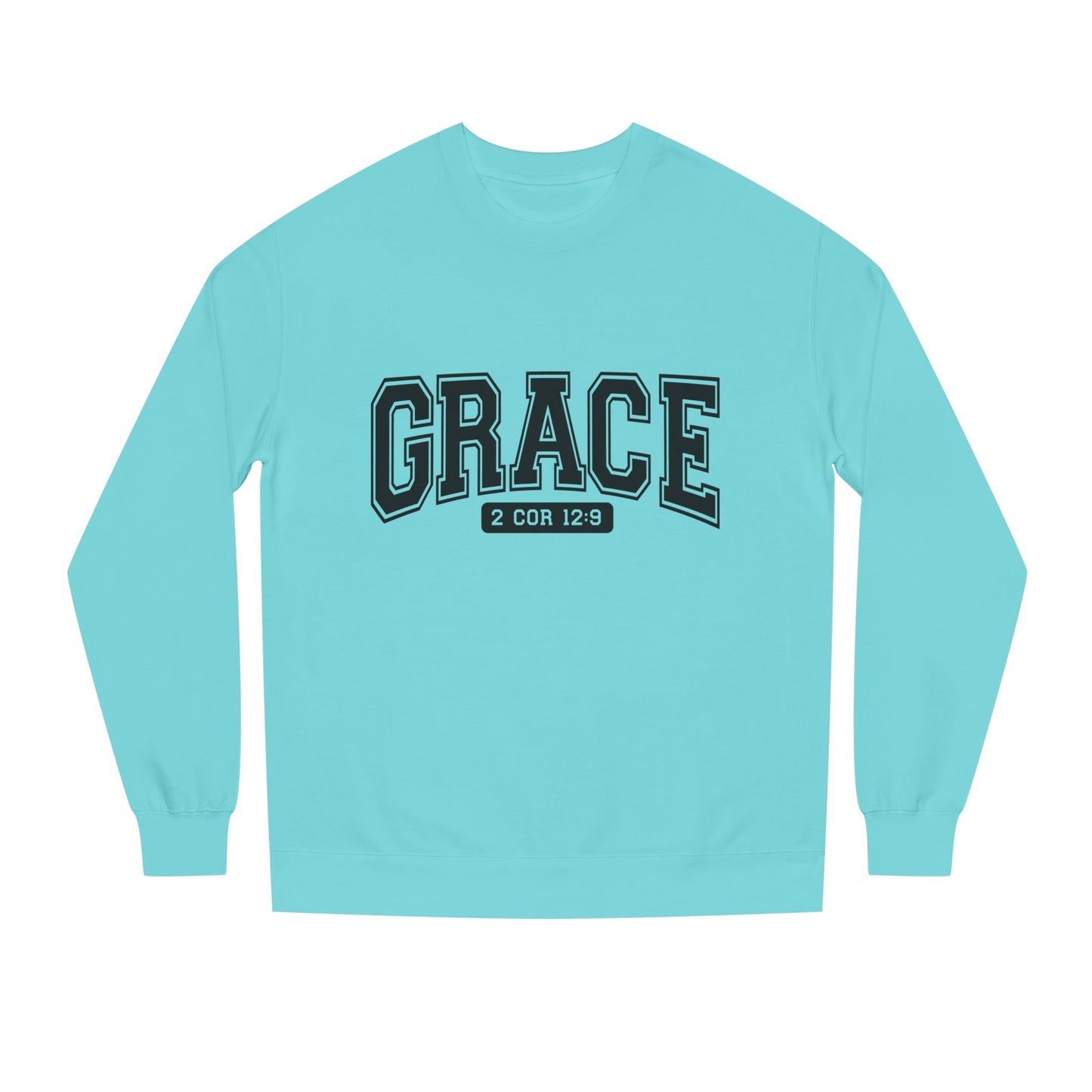 Grace Crewneck Sweatshirt – 'GRACE' 2 Cor 12:9 Christian Pullover