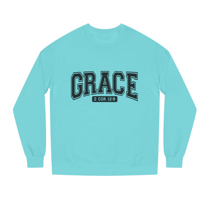 Grace Crewneck Sweatshirt – 'GRACE' 2 Cor 12:9 Christian Pullover