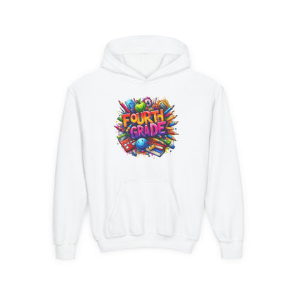 Fourth Grade Youth Hoodie — Colorful Back-to-School Kids Sweatshirt