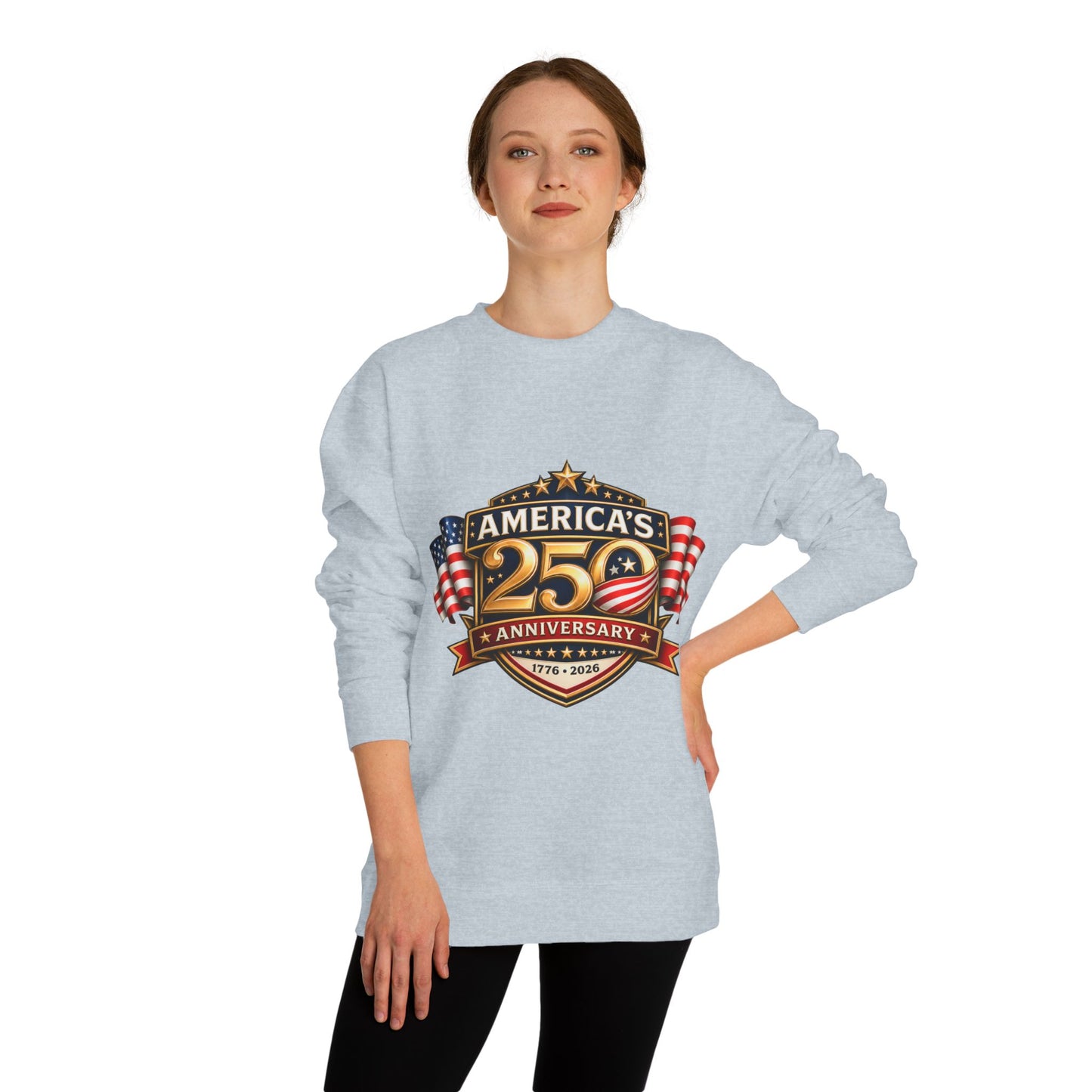 America's 25th Anniversary Sweatshirt — Patriotic USA Flag Crewneck (1776–2026)