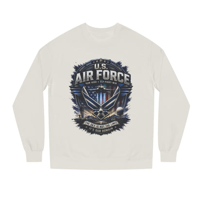 Air Force Crewneck Sweatshirt - U.S. Military Emblem Graphic