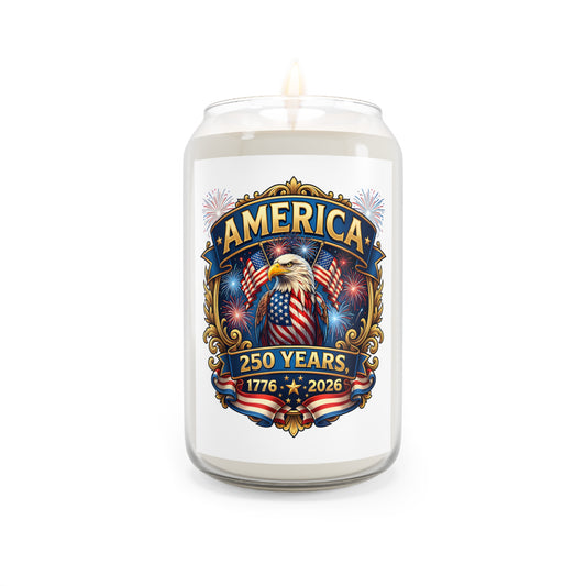Patriotic America 250th Anniversary Soy Candle — 13.75oz (America 1776–2026)