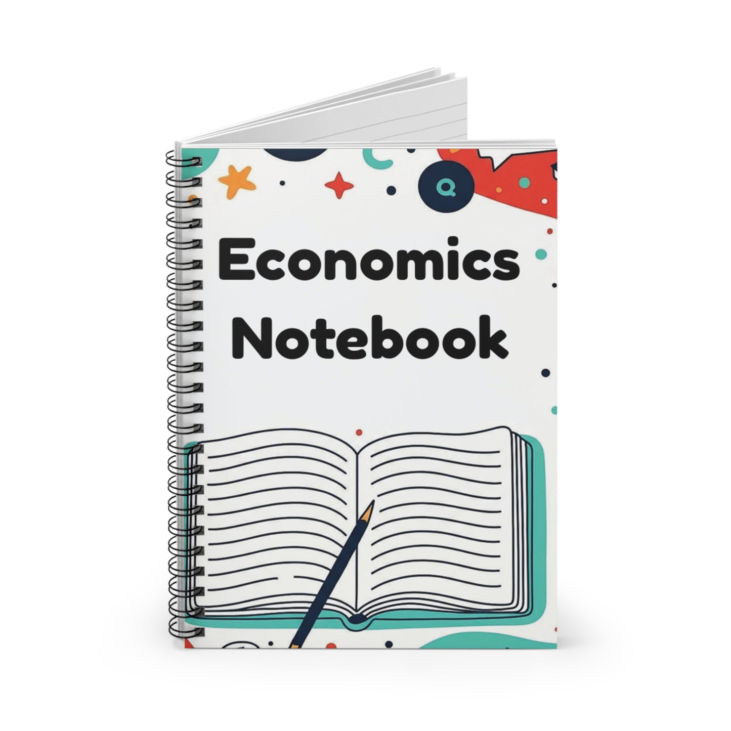 Economics Notebook – Spiral Ruled Study Journal for Students