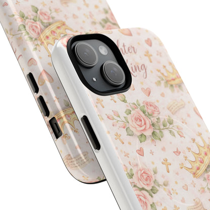 Daughter of the King Floral Phone Case — Tough Magnetic Protective Cover