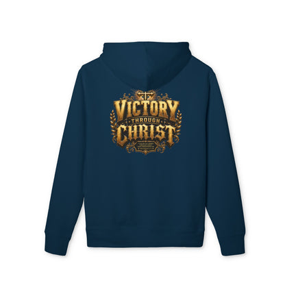 Victory Through Christ Hoodie - Christian Faith Pullover