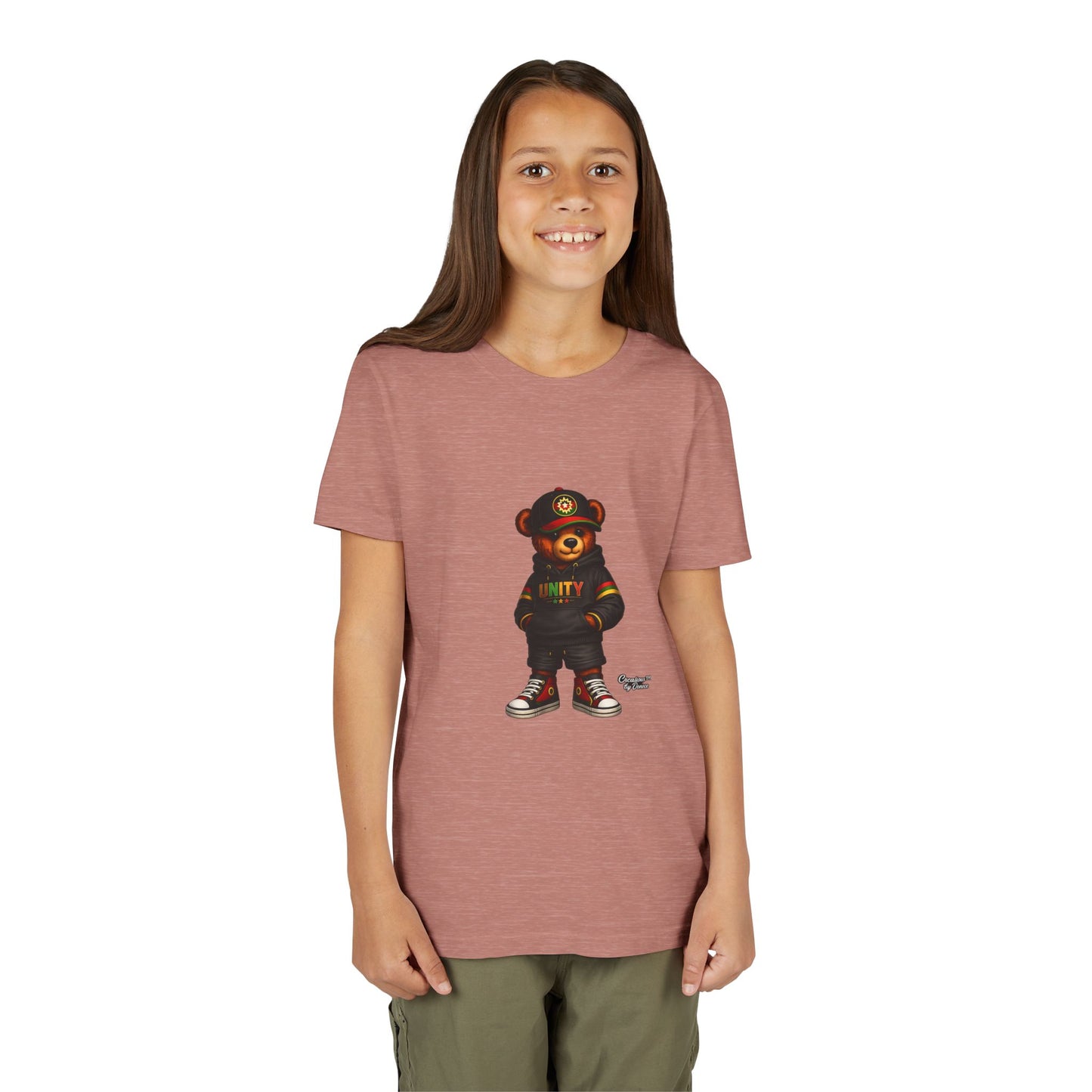 Youth T‑Shirt — Cool Bear Graphic Tee with 'UNITY' Hoodie Design