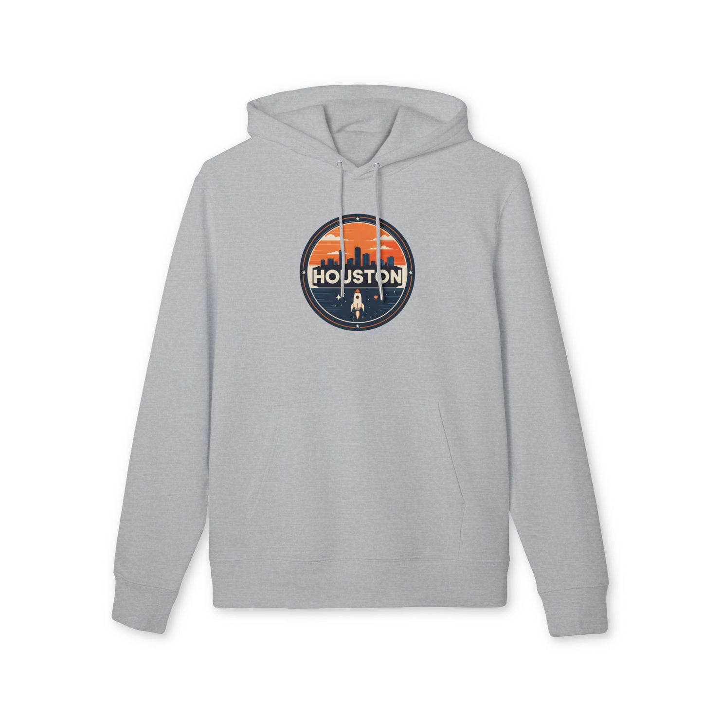 Houston Skyline Rocket Hoodie — Retro Space City Pullover