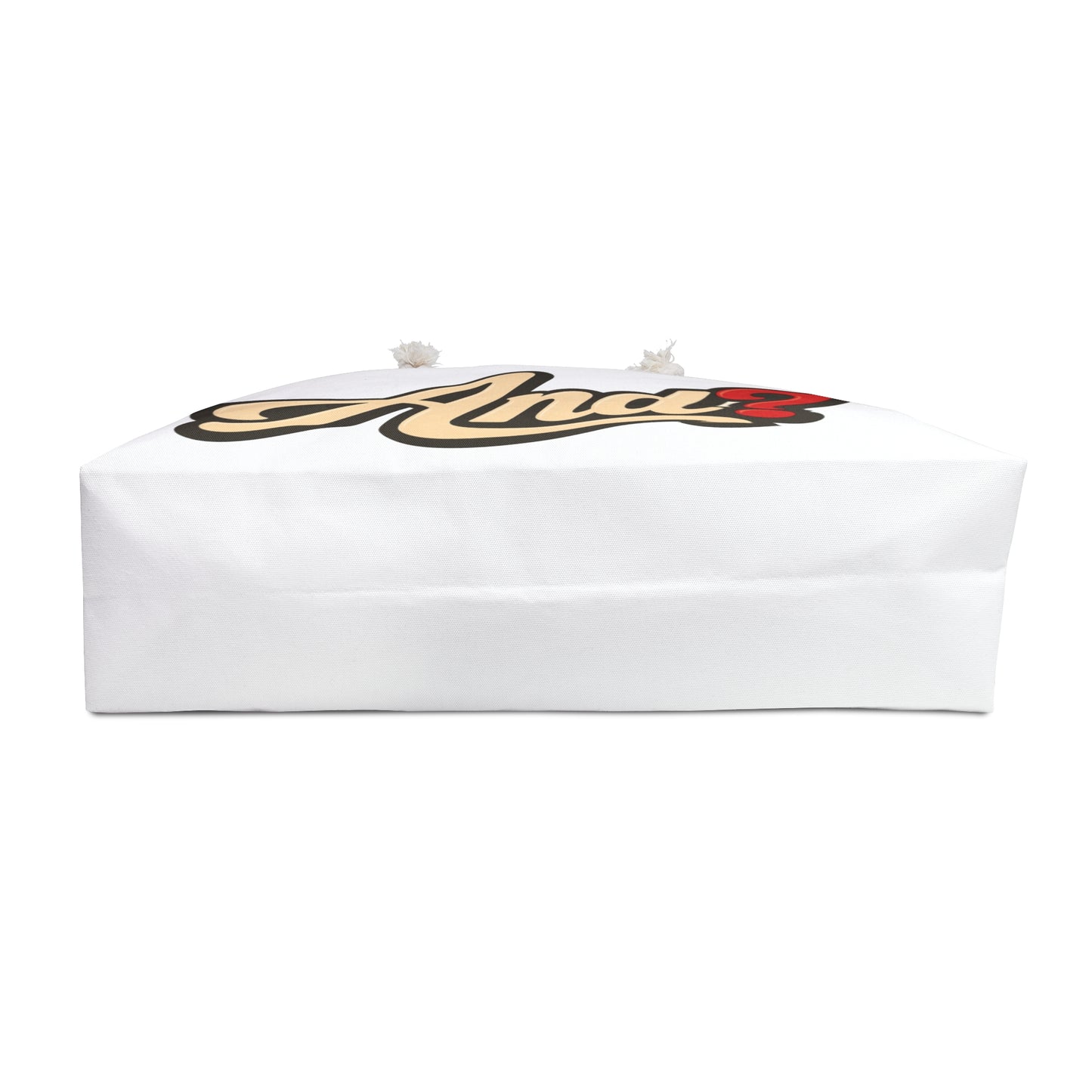 Weekender Bag — Retro "And?" Graphic Canvas Travel Tote