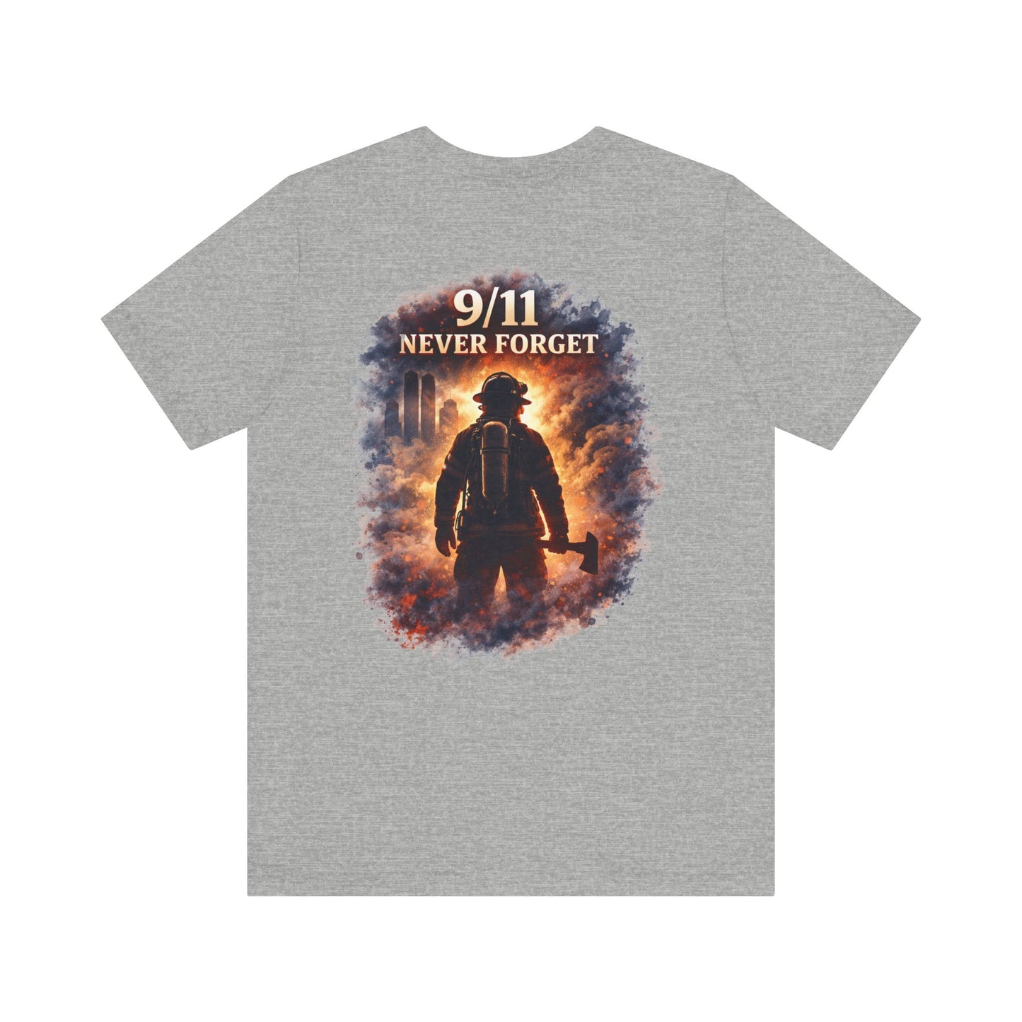 9/11 Never Forget Firefighter Tribute Tee