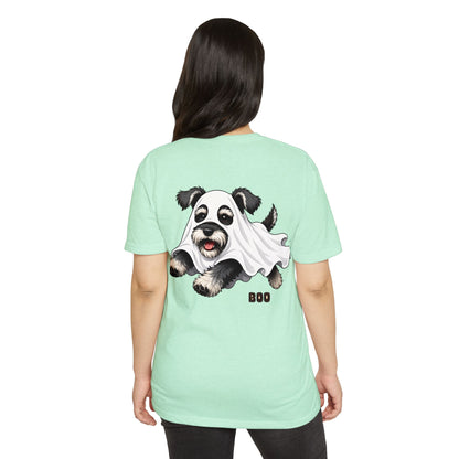 Cute Ghost Puppy T-Shirt — "Boo" Halloween Dog Tee