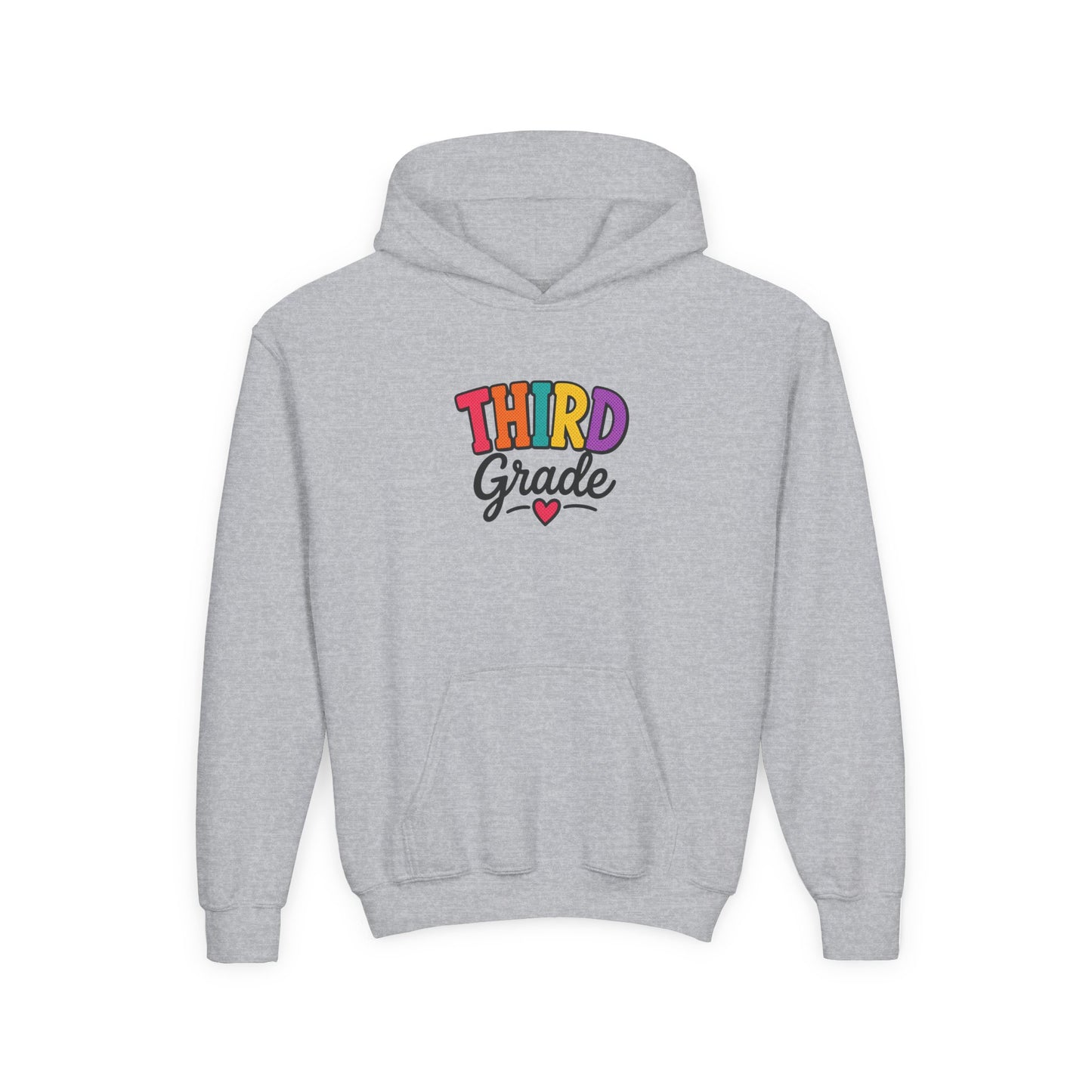 Third Grade Kids Hoodie — Colorful Back-to-School Sweatshirt
