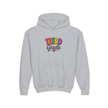 Third Grade Kids Hoodie — Colorful Back-to-School Sweatshirt