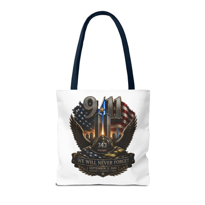 9/11 Memorial Tote Bag — "We Will Never Forget" Tribute Tote