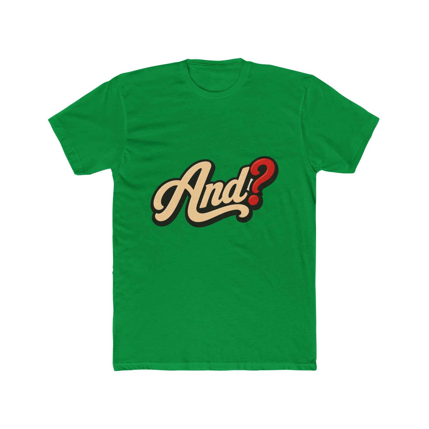 And? Graphic Tee — Retro Script Question Mark Shirt