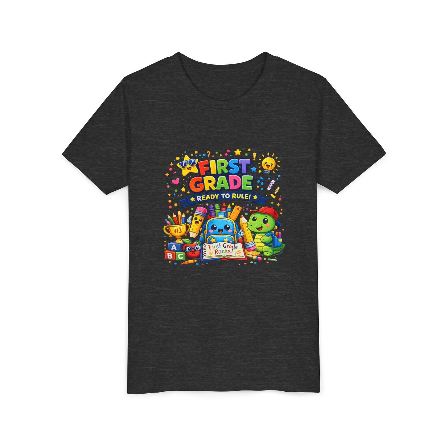 First Grade Youth T‑Shirt – "First Grade Ready to Rule" Cute Back-to-School Tee