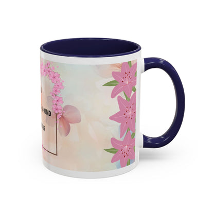 Mom Acronym Coffee Mug — "MOM: Magical • One-of-a-Kind • Motivator" Floral Accent