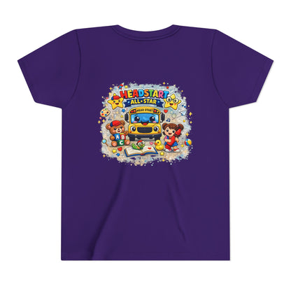 Youth Tee — "Headstart All-Star" Cute School Bus & Characters Back-to-School Shirt