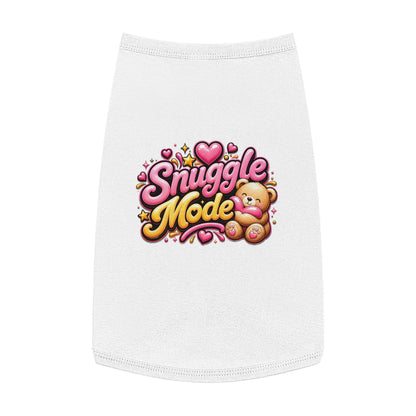Snuggle Mode Pet Tank Top — Cute Teddy Heart Dog & Cat Shirt
