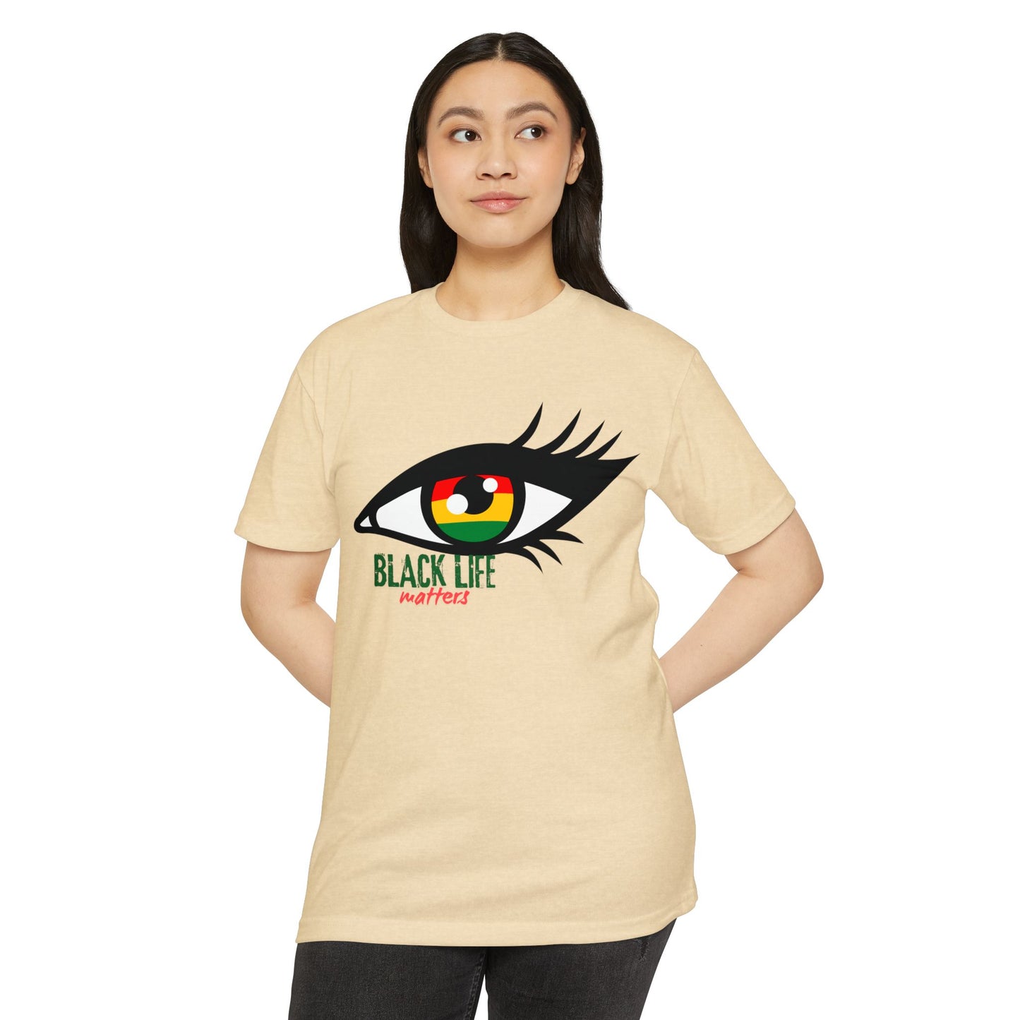 Black Life Matters Eye T-Shirt — Afrocentric RBG Pride Graphic Tee