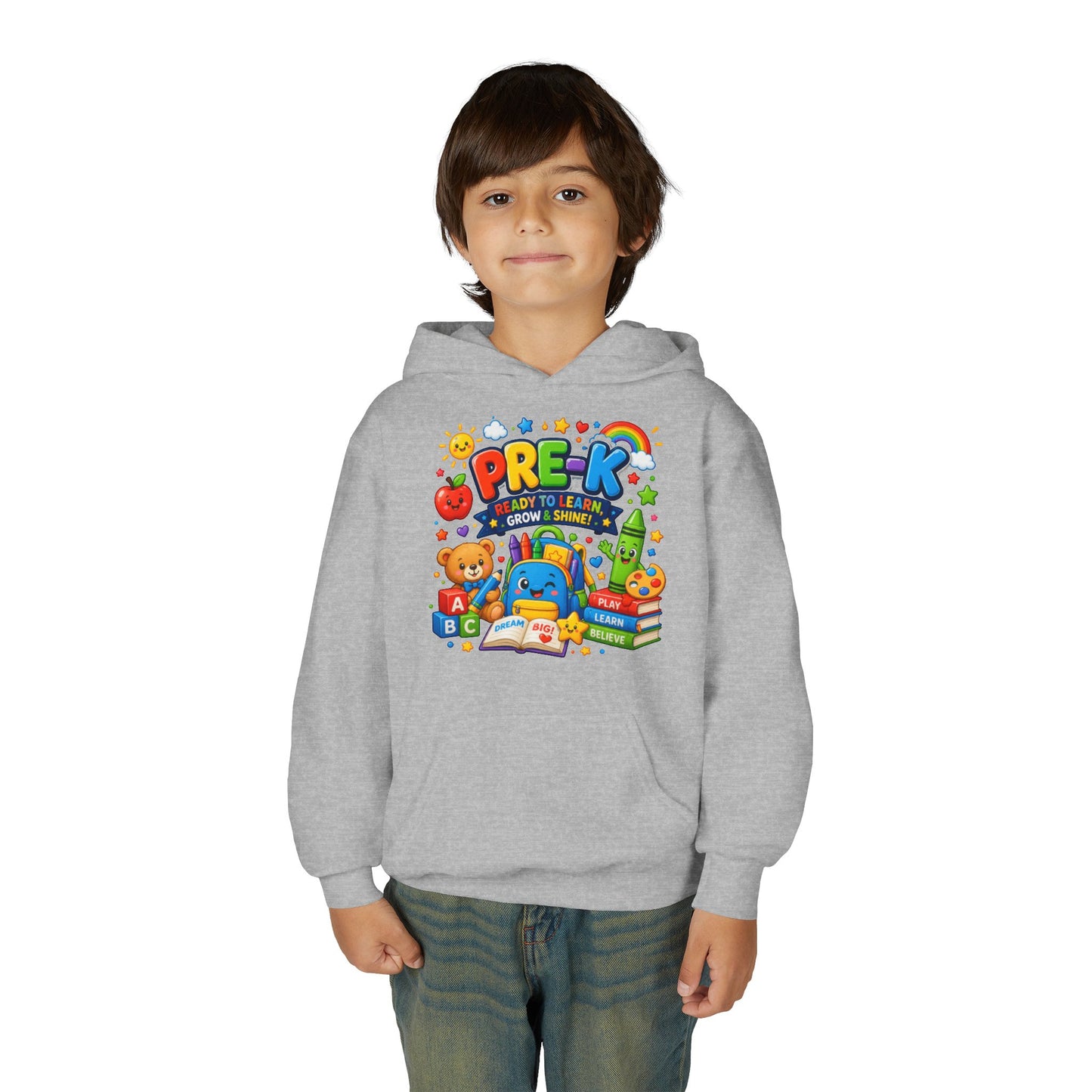 Pre-K Ready to Learn Youth Hoodie – Cute Back-to-School Preschool Sweatshirt
