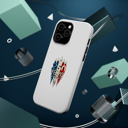 50 Years Patriotic iPhone Case — American Flag Anniversary Magnetic Impact-Resistant Case