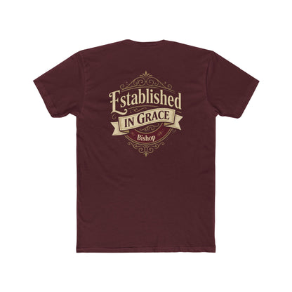 Established in Grace Bishop T‑Shirt — Vintage Christian Faith Tee