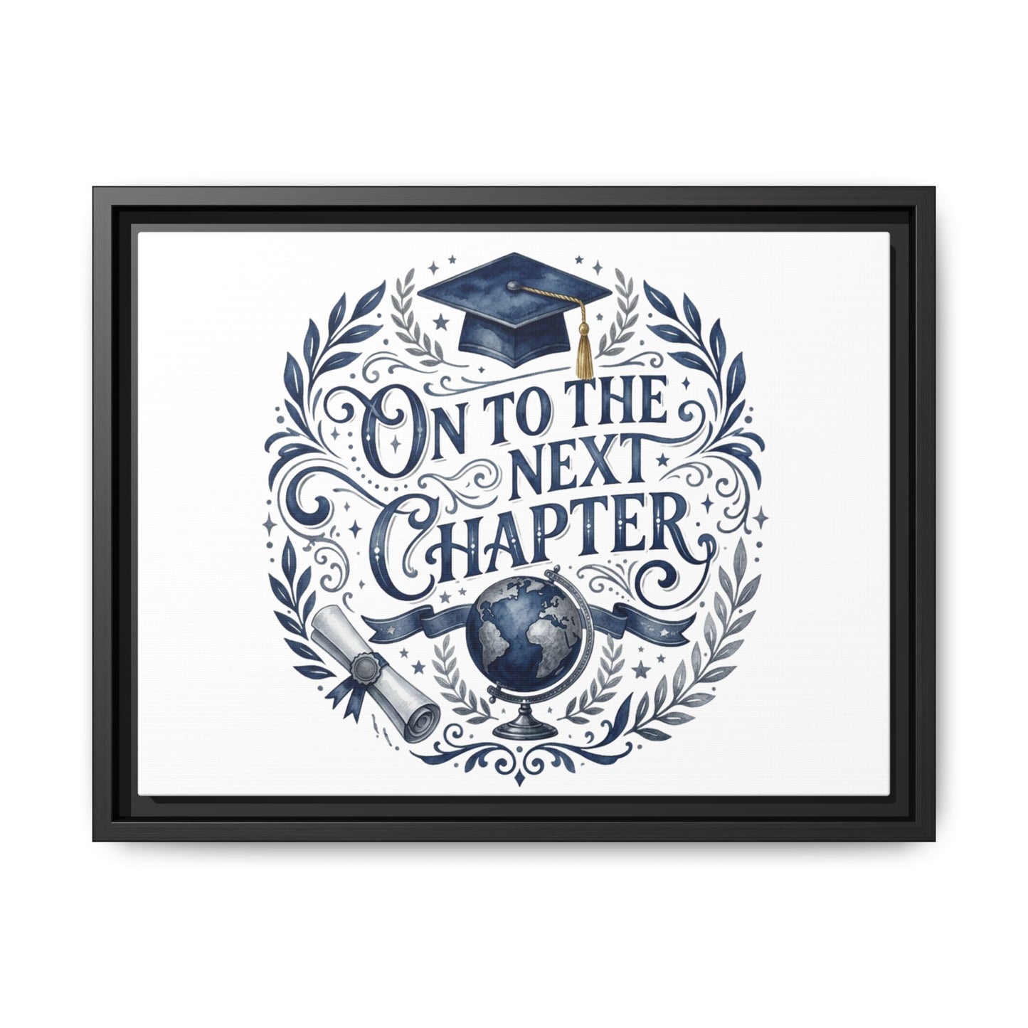 On to the Next Chapter Framed Canvas – Graduation Wall Art