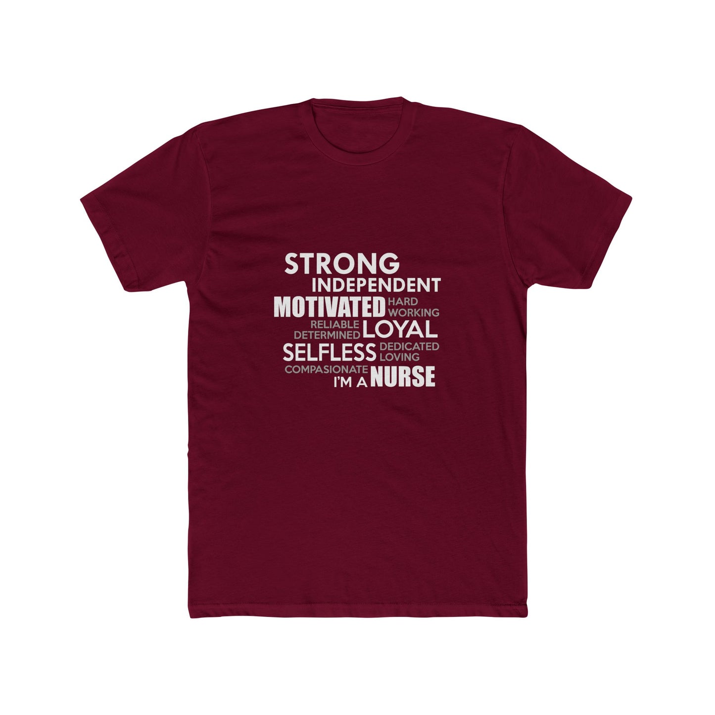 Nurse Word Cloud Tee — "I'm a Nurse" Inspirational Graphic T-Shirt