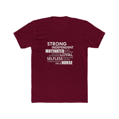Nurse Word Cloud Tee — "I'm a Nurse" Inspirational Graphic T-Shirt