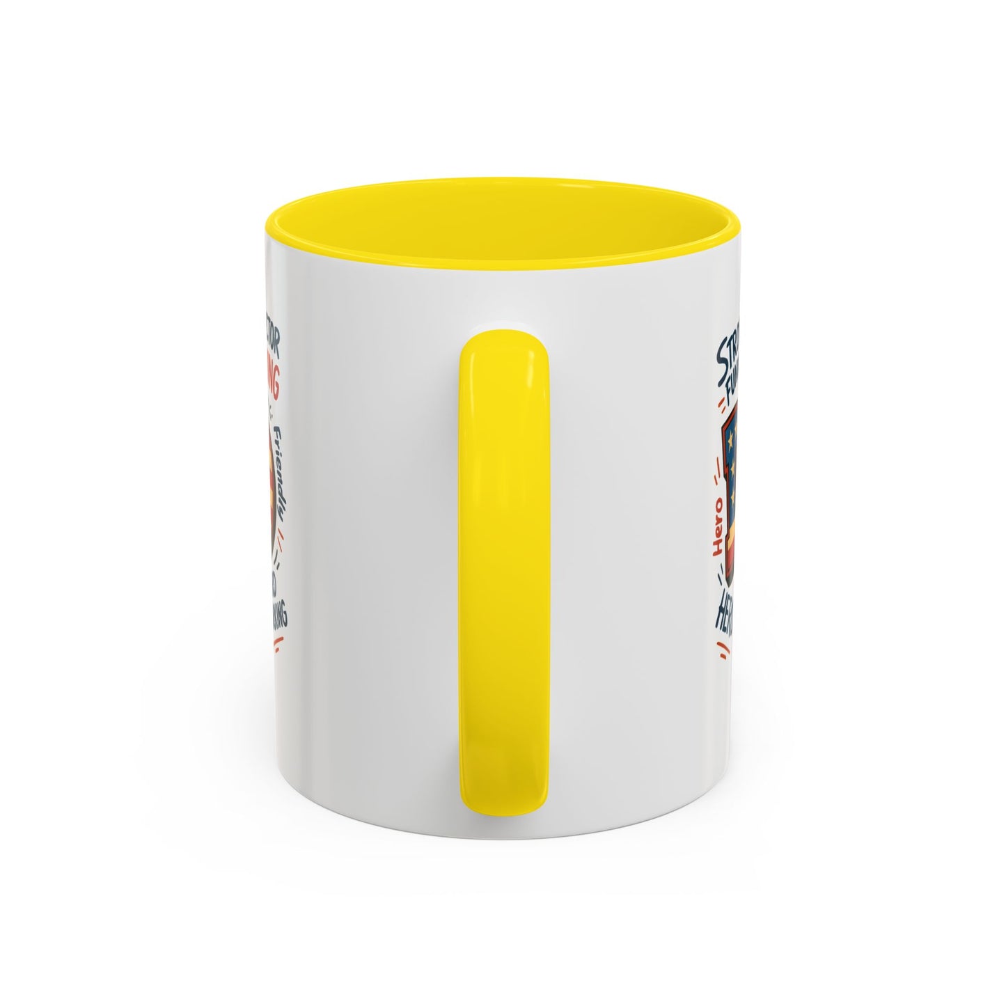 Dad Coffee Mug — Patriotic "DAD" Design with Loving, Hardworking, Protector Keywords (11/15oz Accent Mug)