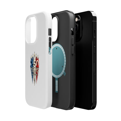 50 Years Patriotic iPhone Case — American Flag Anniversary Magnetic Impact-Resistant Case