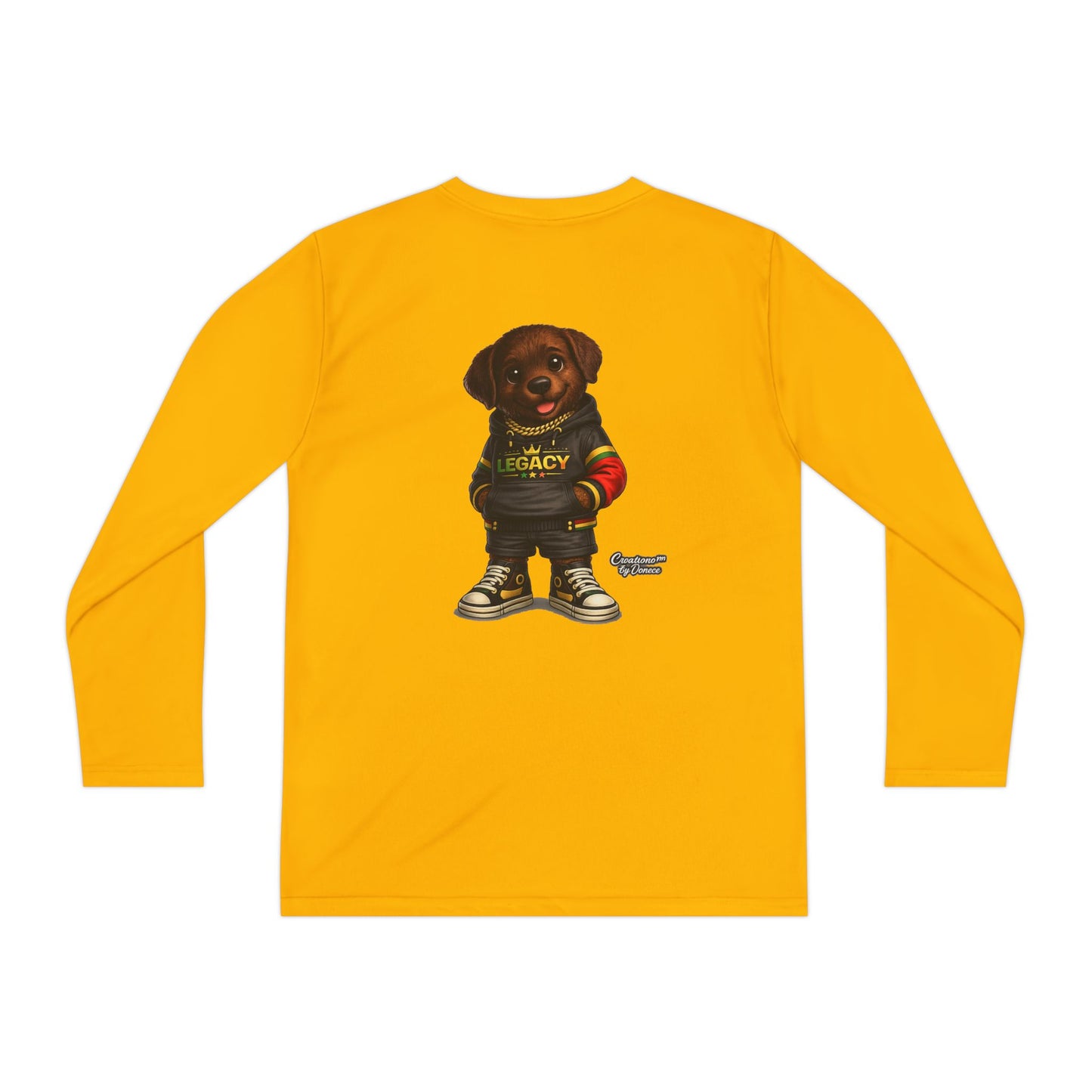Kids Long Sleeve Tee — "Legacy" Rottweiler Puppy Graphic
